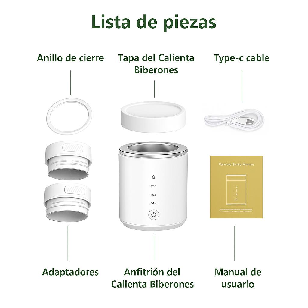 Termo-Biberón Portátil (USB, recargable, 4400 mAh)