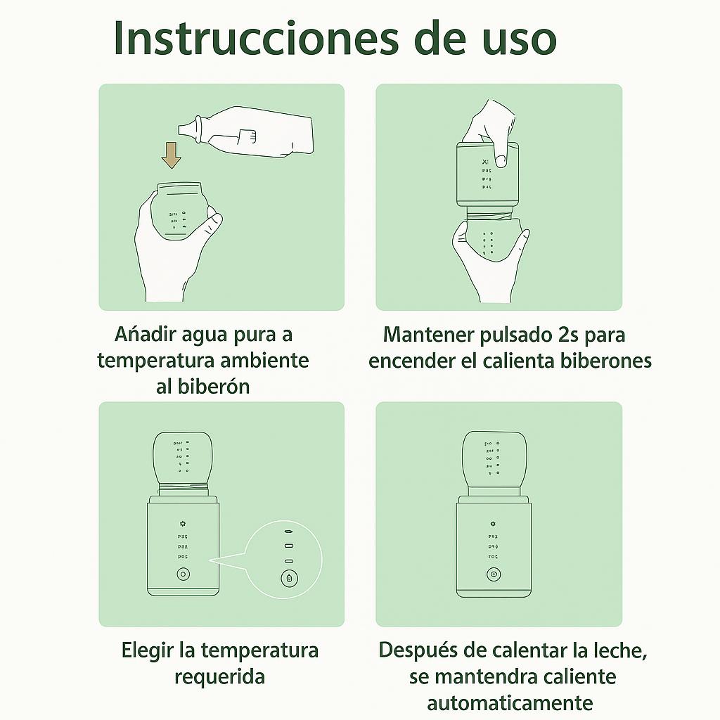 Termo-Biberón Portátil (USB, recargable, 4400 mAh)
