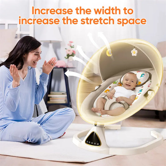 Cama Mecedora Eléctrica para Bebé (0–18 m)