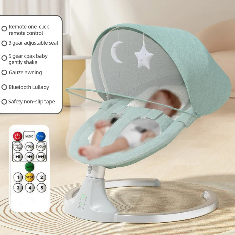 Cama Mecedora Eléctrica para Bebé (0–18 m)