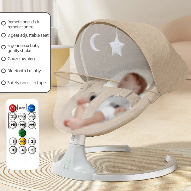 Cama Mecedora Eléctrica para Bebé (0–18 m)