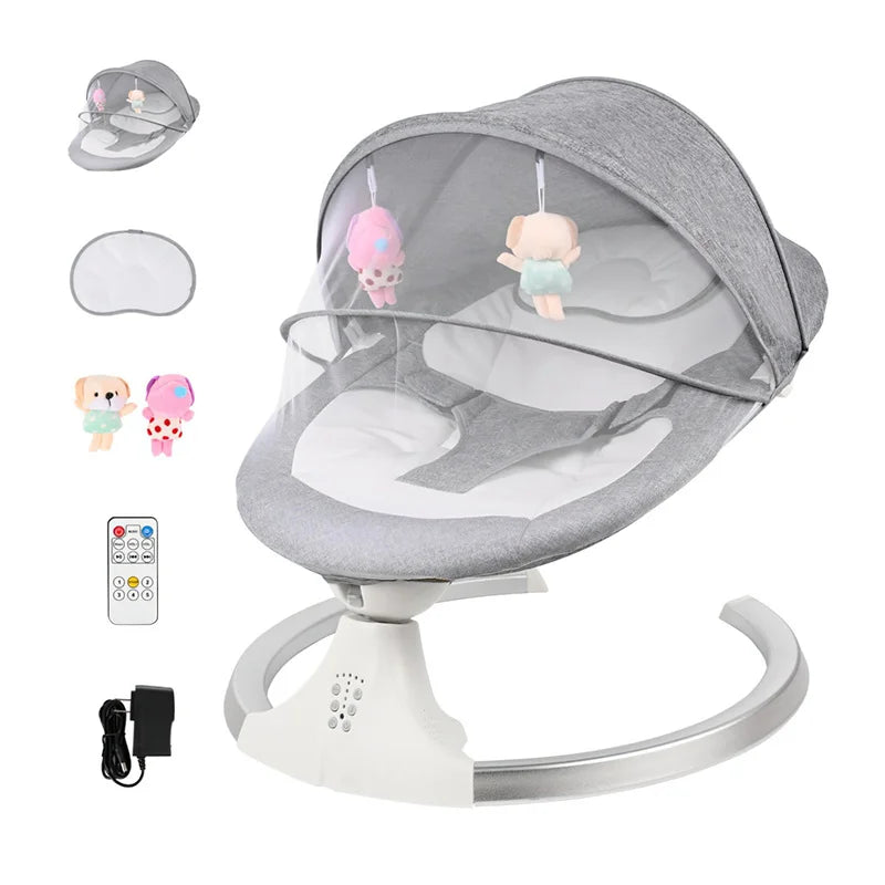 Cama Mecedora Eléctrica para Bebé (0–18 m)