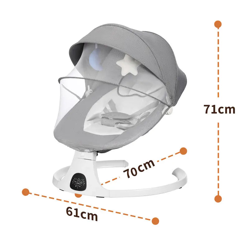 Cama Mecedora Eléctrica para Bebé (0–18 m)