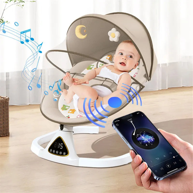 Cama Mecedora Eléctrica para Bebé (0–18 m)