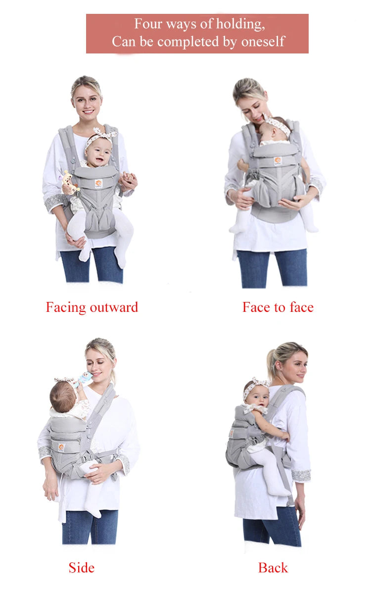 Portabebés Ergonómico Multiposición con Asiento a la Cadera( 0-36 meses)