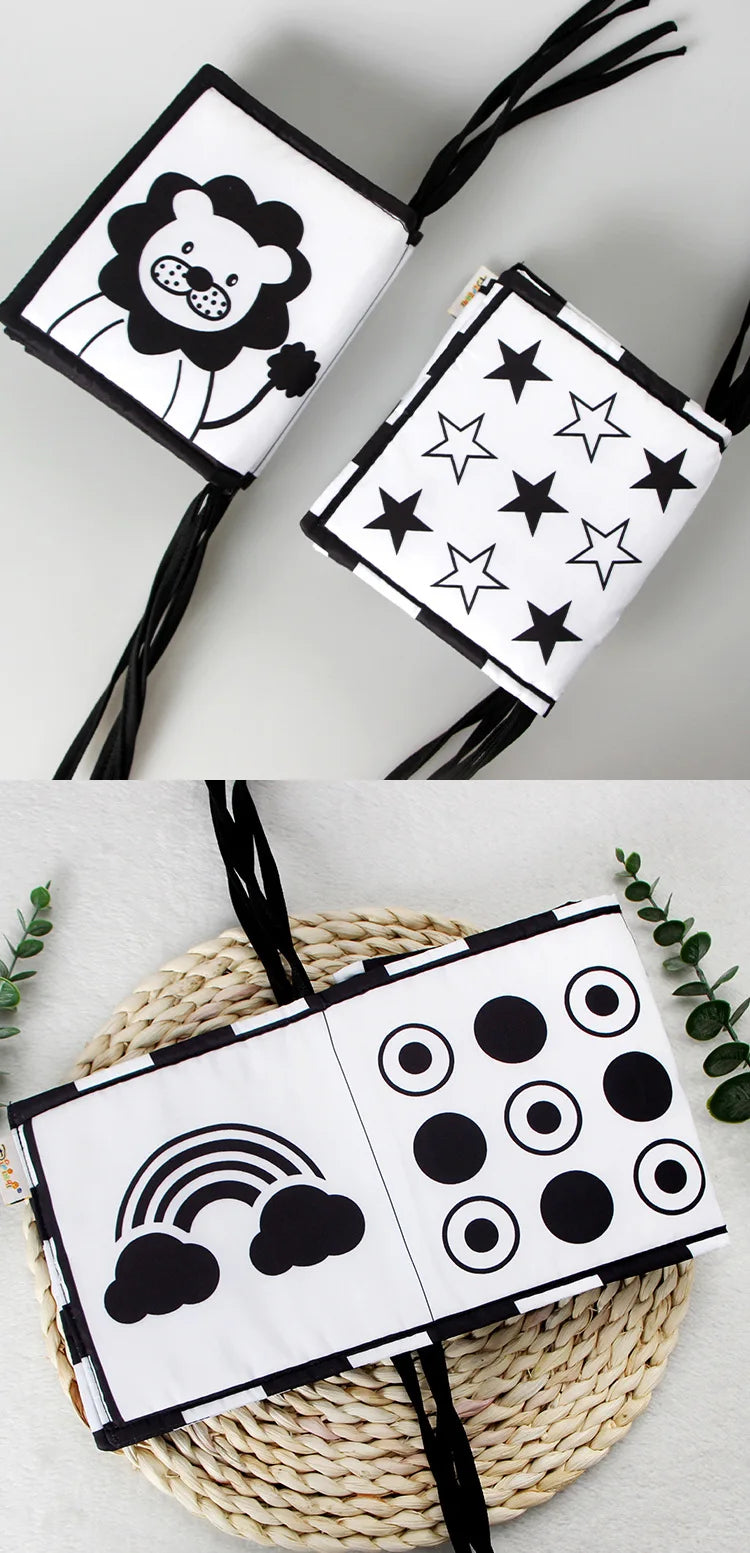 Libro Sensorial en Blanco y Negro para Bebés