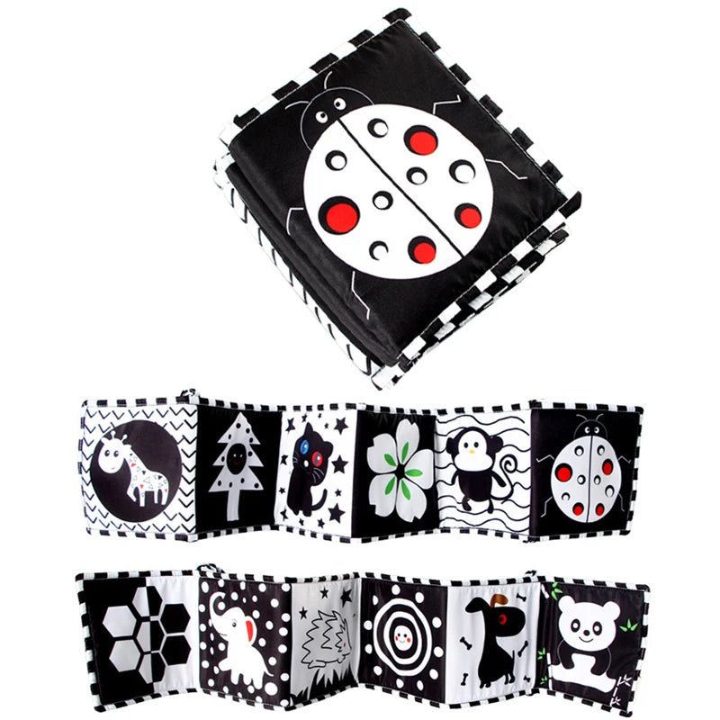 Libro Sensorial en Blanco y Negro para Bebés