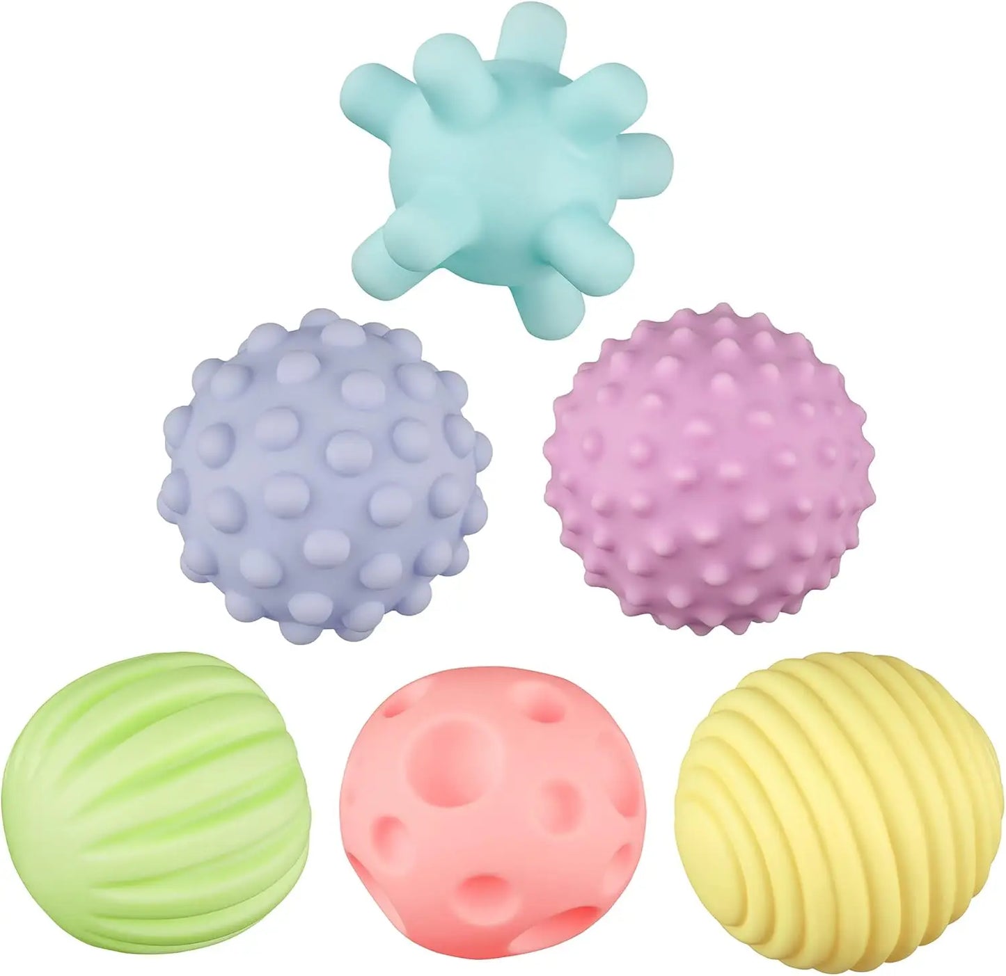 Pack 6 Bolas Sensoriales Texturizadas (con sonido)