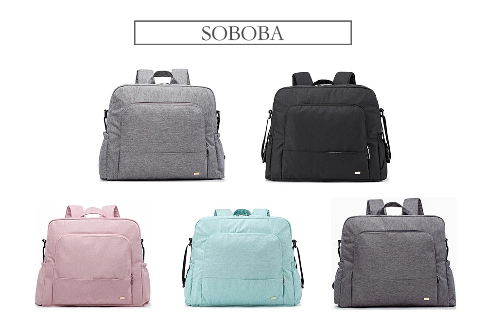 Bolsa de pañales de PU/PVC impermeable – Mochila multifuncional