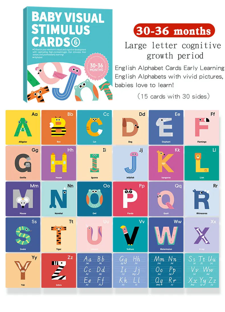 Tarjetas de estimulación Visual para bebés
