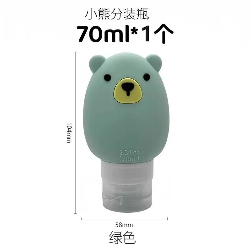 Botella de viaje de silicona reutilizable de 70 ml, ideal para champú, gel o cremas