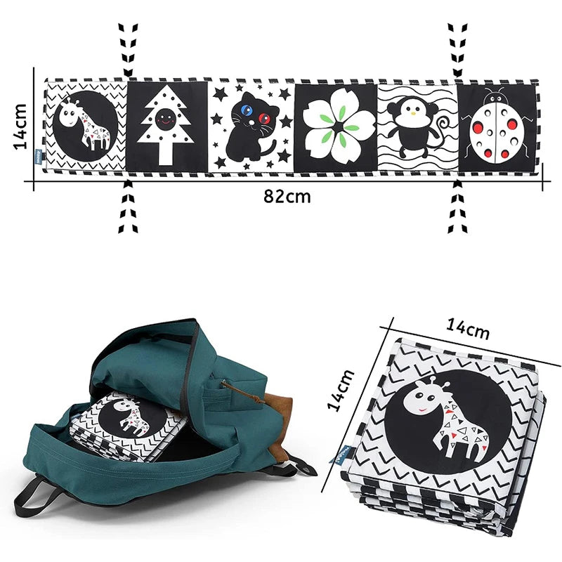 Libro Sensorial en Blanco y Negro para Bebés