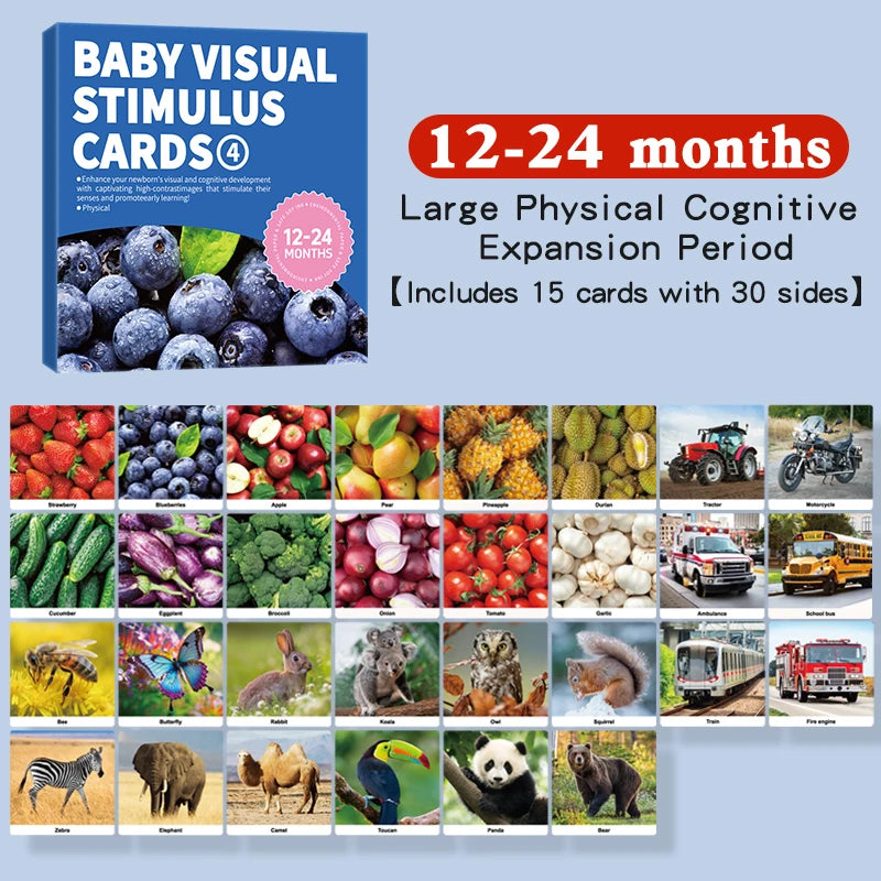 Tarjetas de estimulación Visual para bebés