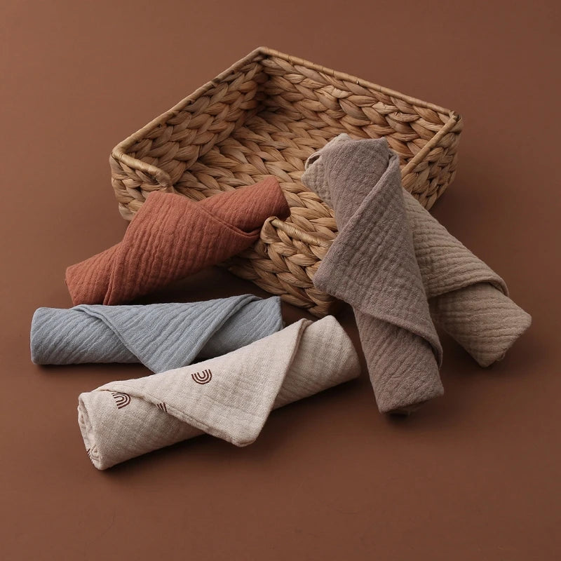 Pack 5 Toallitas de Muselina para Bebé (23×23 cm) Descripción