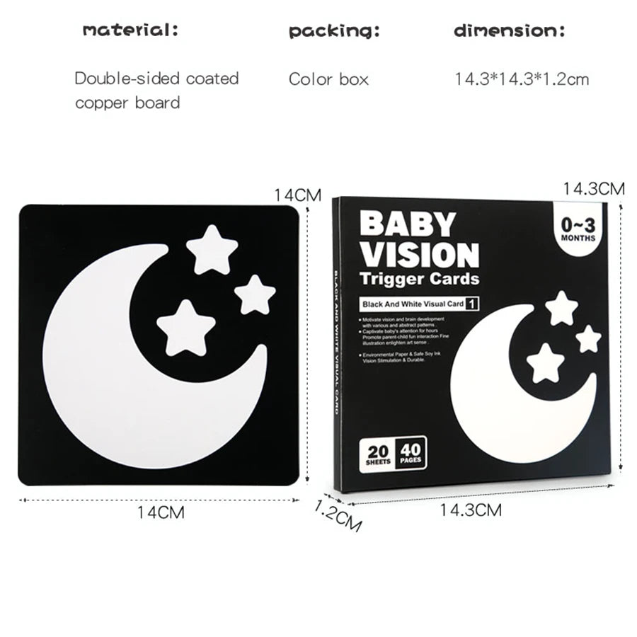 Tarjetas de estimulación Visual para bebés