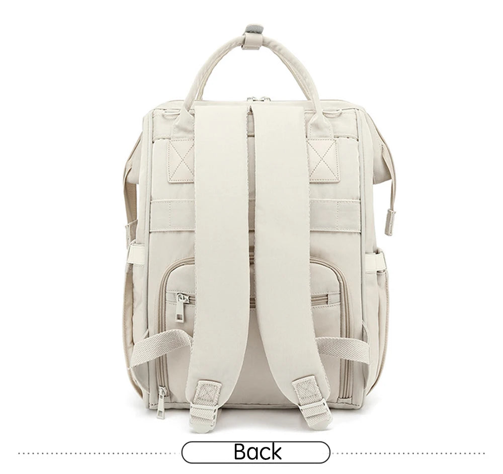 Mochila Impermeable de pañales con ganchos para cochecito