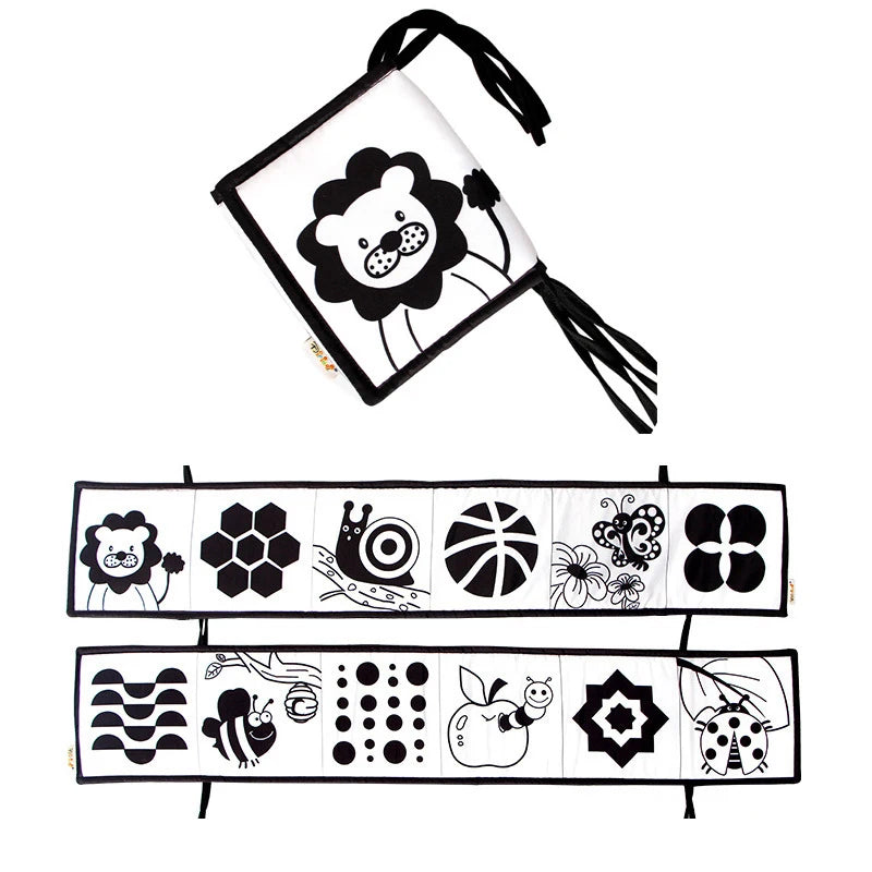 Libro Sensorial en Blanco y Negro para Bebés