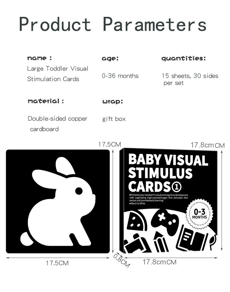 Tarjetas de estimulación Visual para bebés