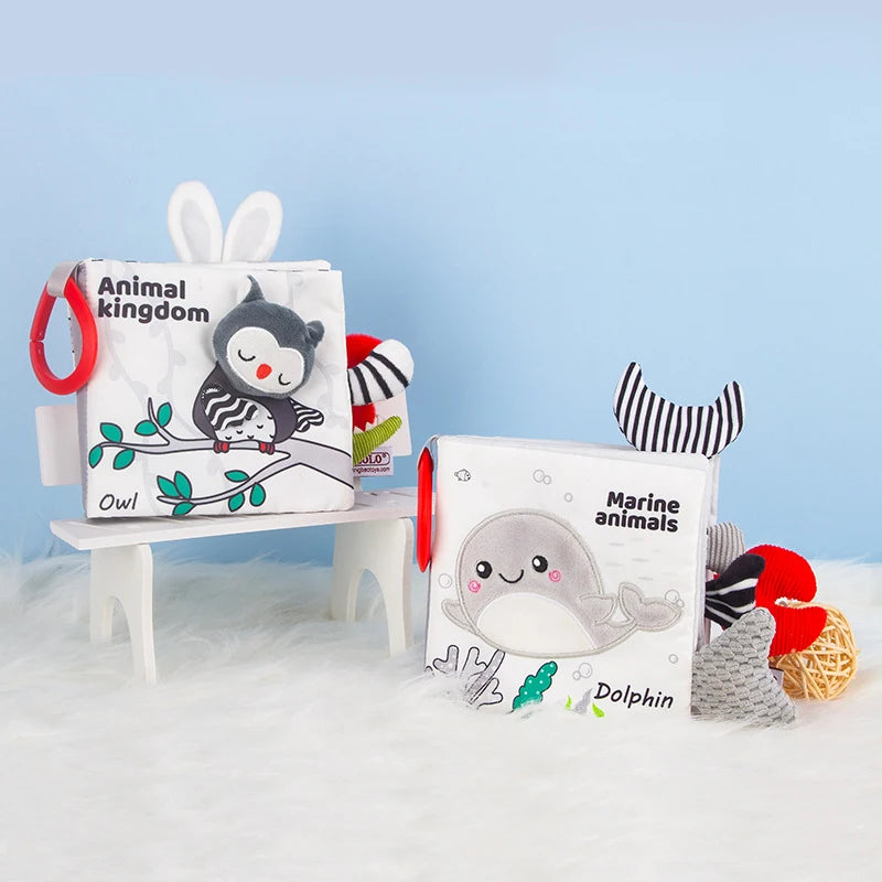 Libro Sensorial en Blanco y Negro para Bebés