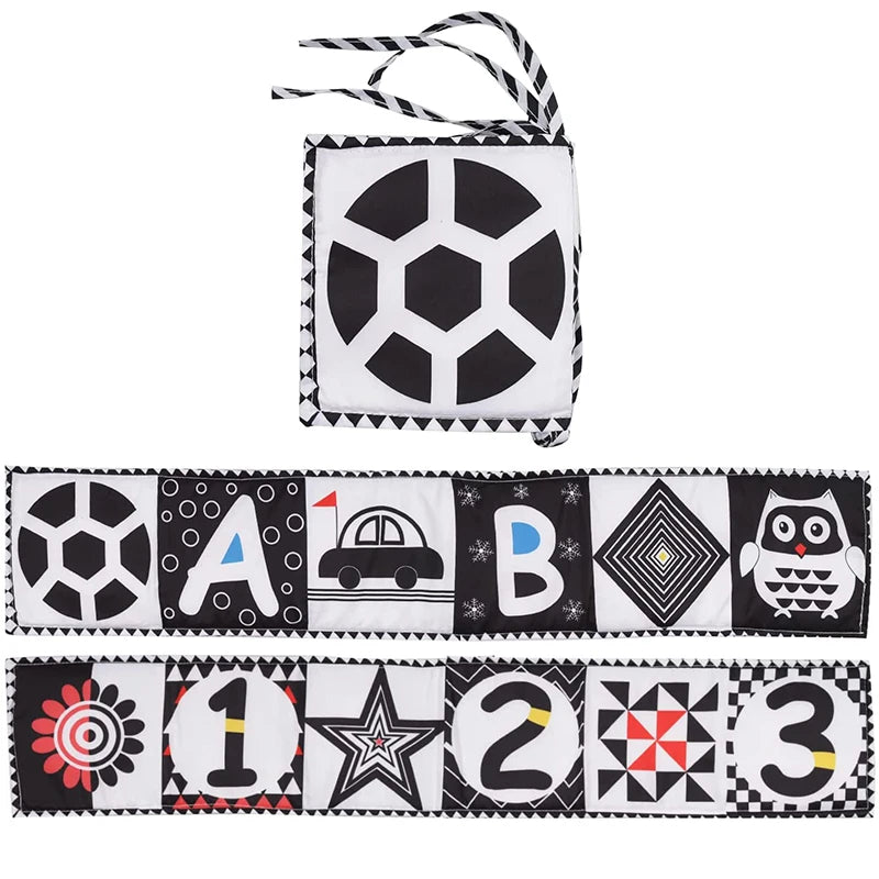 Libro Sensorial en Blanco y Negro para Bebés