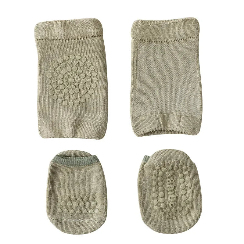 Conjunto de calcetines y rodilleras para bebé
