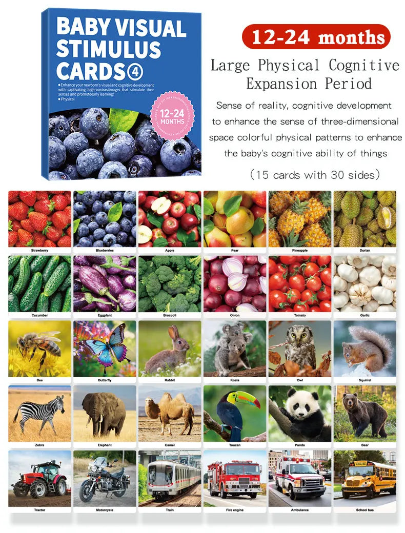 Tarjetas de estimulación Visual para bebés