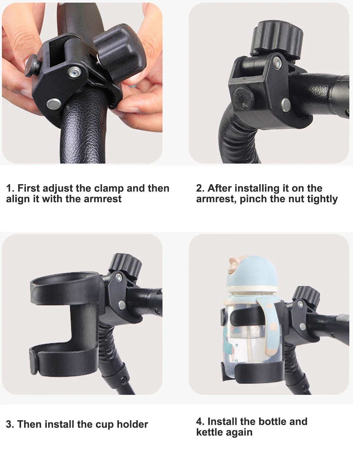 Portavasos Universal para Cochecito y Bicicleta