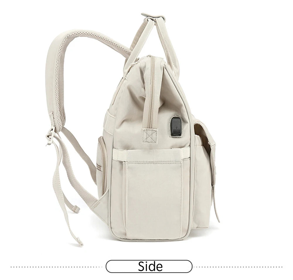 Mochila Impermeable de pañales con ganchos para cochecito