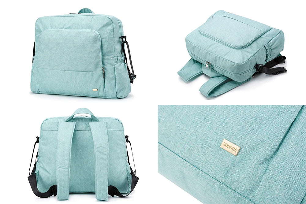 Bolsa de pañales de PU/PVC impermeable – Mochila multifuncional