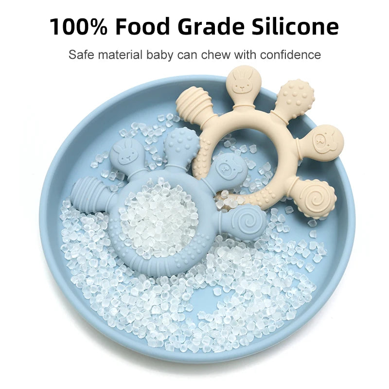 Mordedor de Silicona 100% Alimentaria (0–2 años)