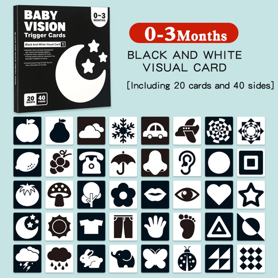 Tarjetas de estimulación Visual para bebés