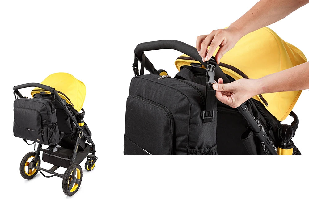 Bolsa de pañales de PU/PVC impermeable – Mochila multifuncional