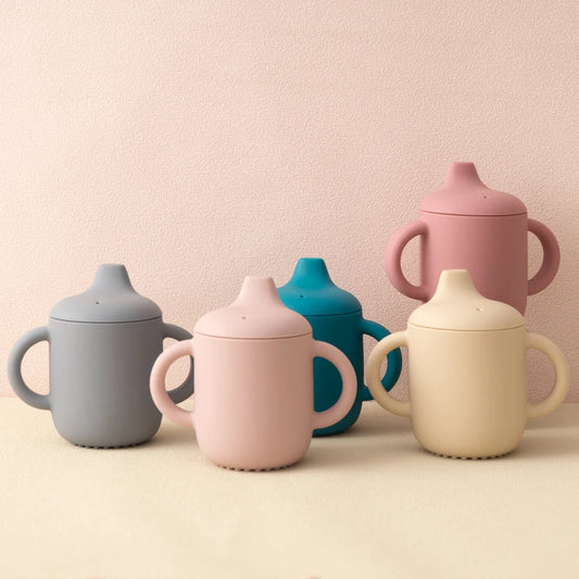 Taza de Silicona 2-en-1 con Pajita y Tapa Snack (150 ml)