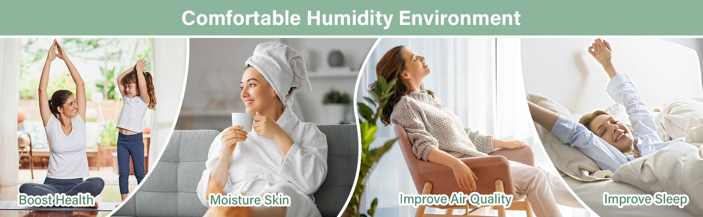 Humidificador silencioso ultrasónico, para bebés y niños con iluminación LED