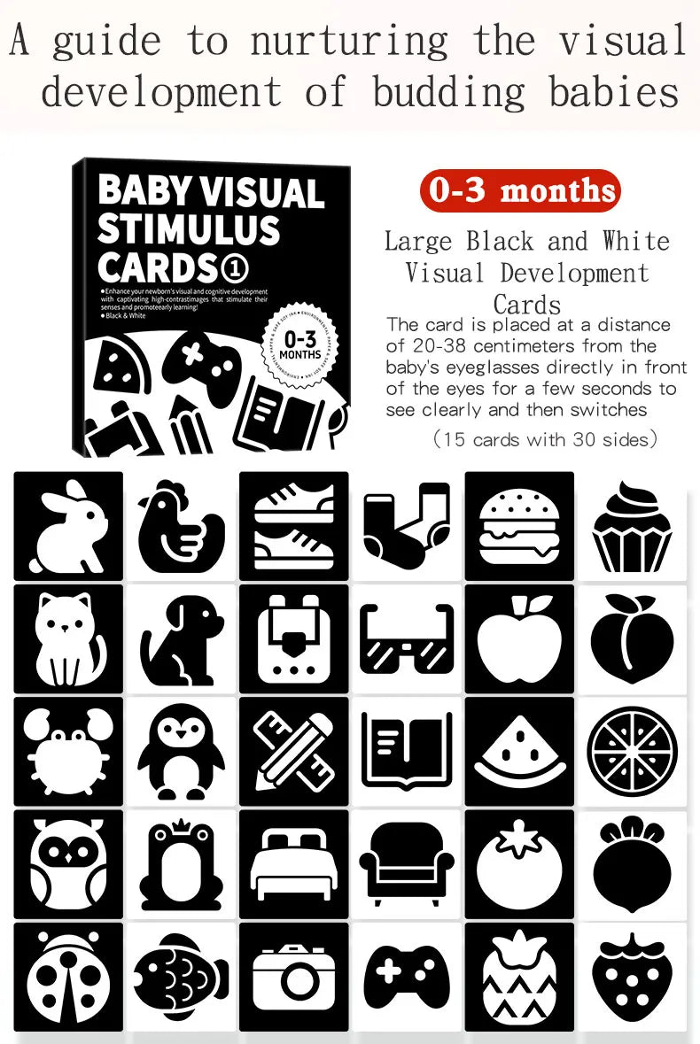 Tarjetas de estimulación Visual para bebés