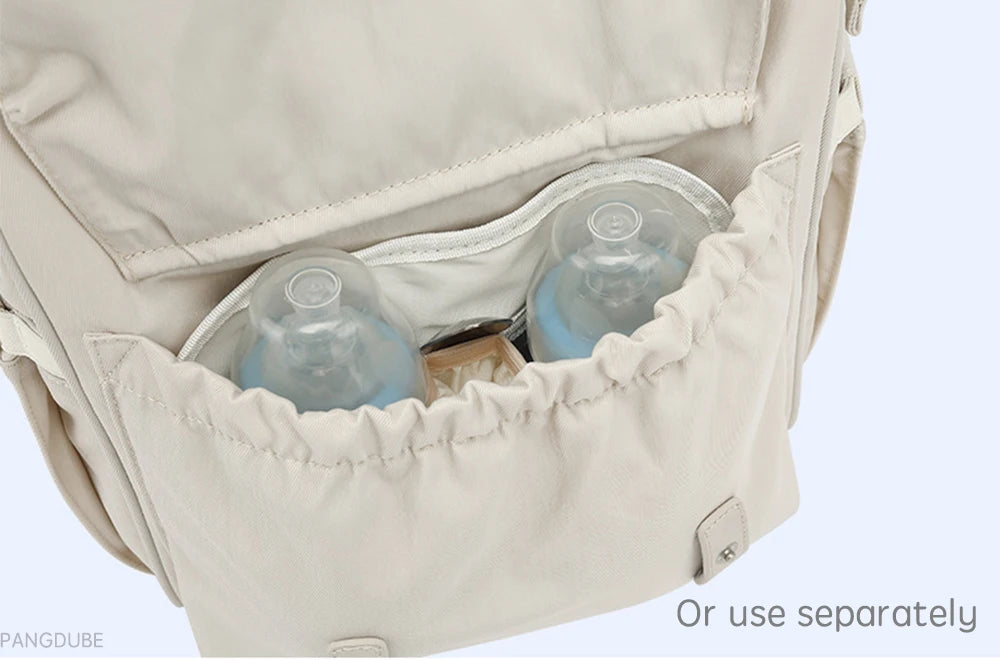Mochila Impermeable de pañales con ganchos para cochecito