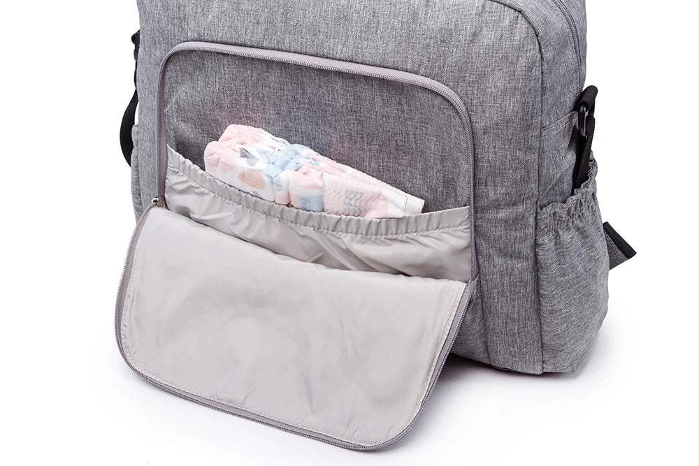 Bolsa de pañales de PU/PVC impermeable – Mochila multifuncional