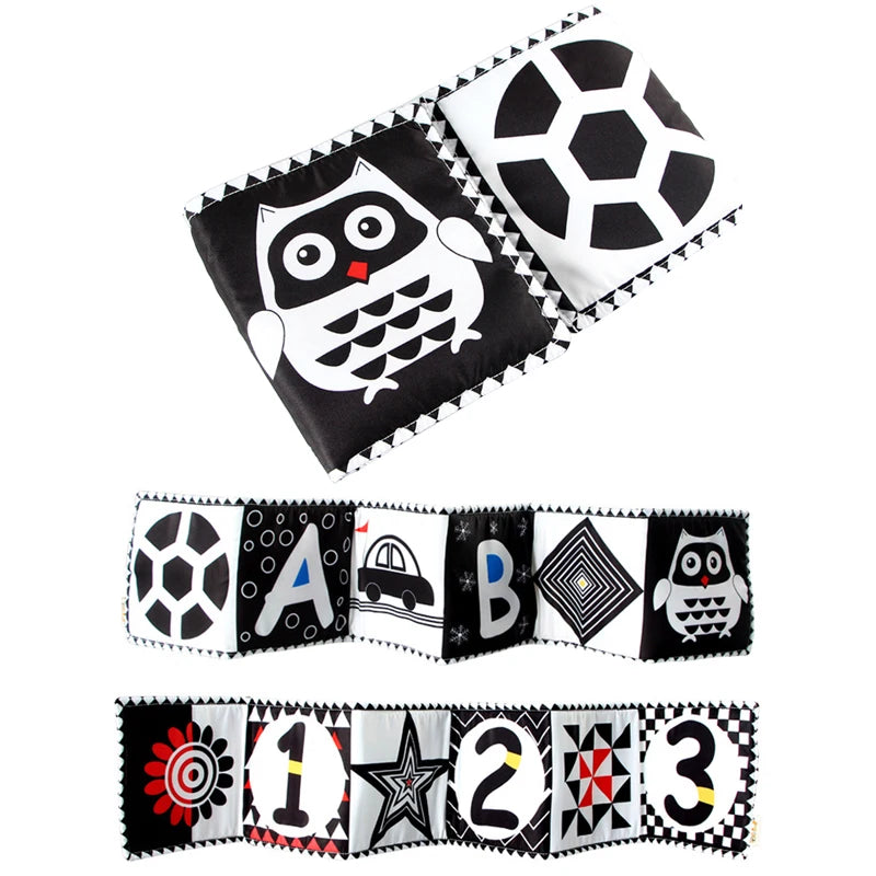 Libro Sensorial en Blanco y Negro para Bebés