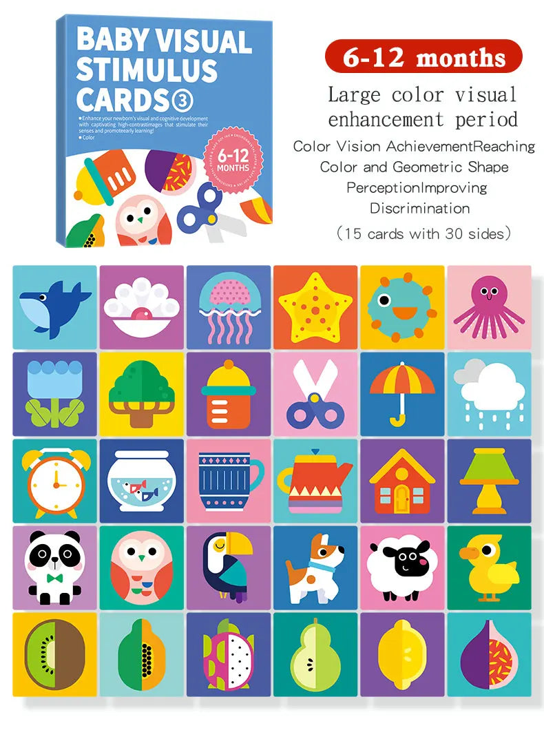 Tarjetas de estimulación Visual para bebés