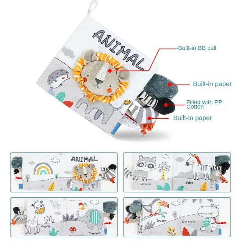 Libro Sensorial en Blanco y Negro para Bebés