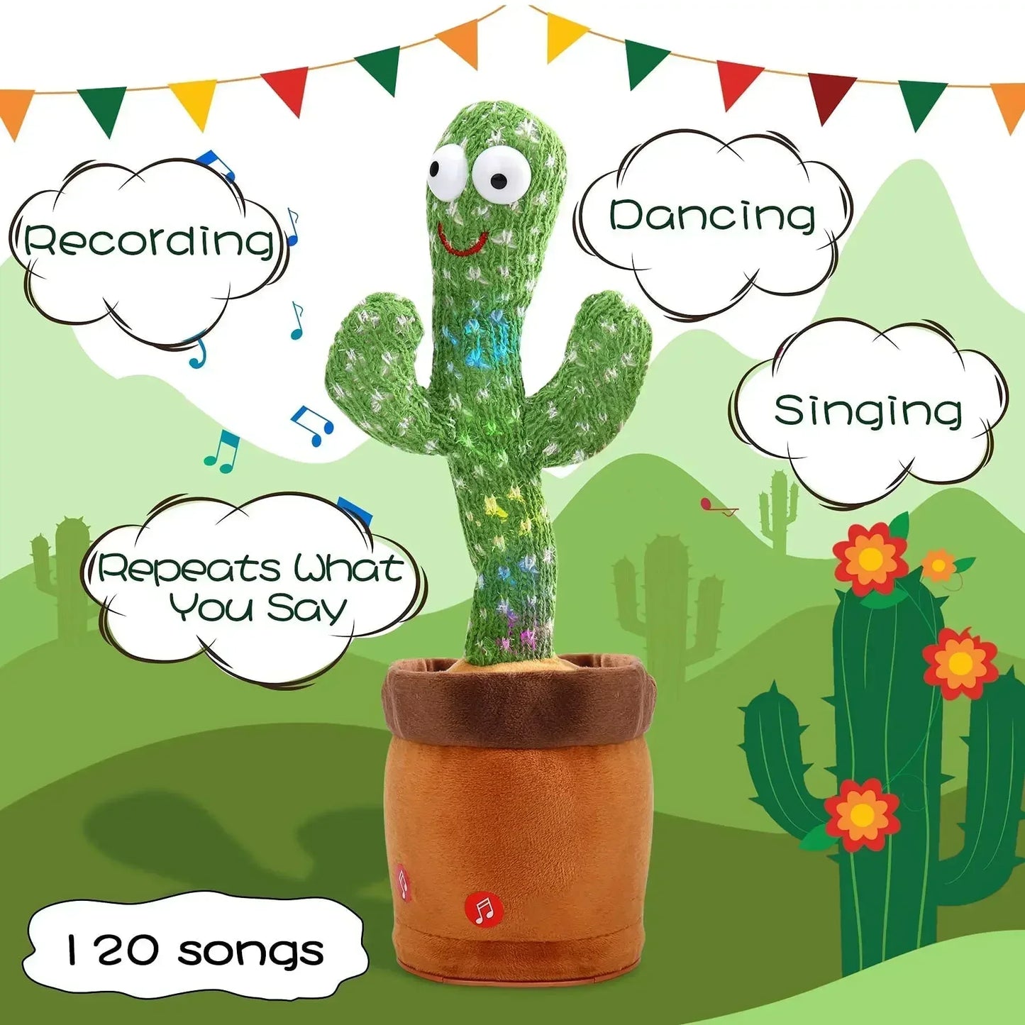 Cactus Parlante y Bailarín (Recargable)