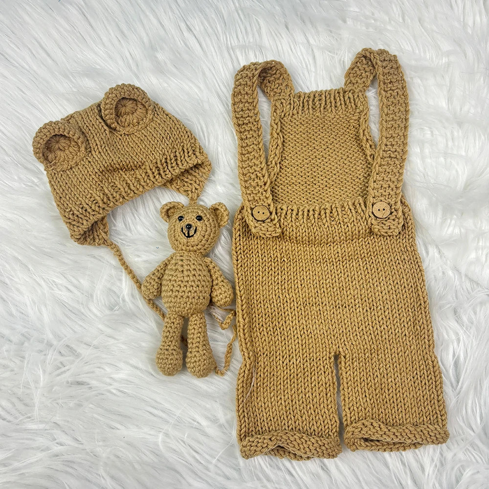 Set Fotografía Recién Nacido 3 pzs – Oso (0–3 m)