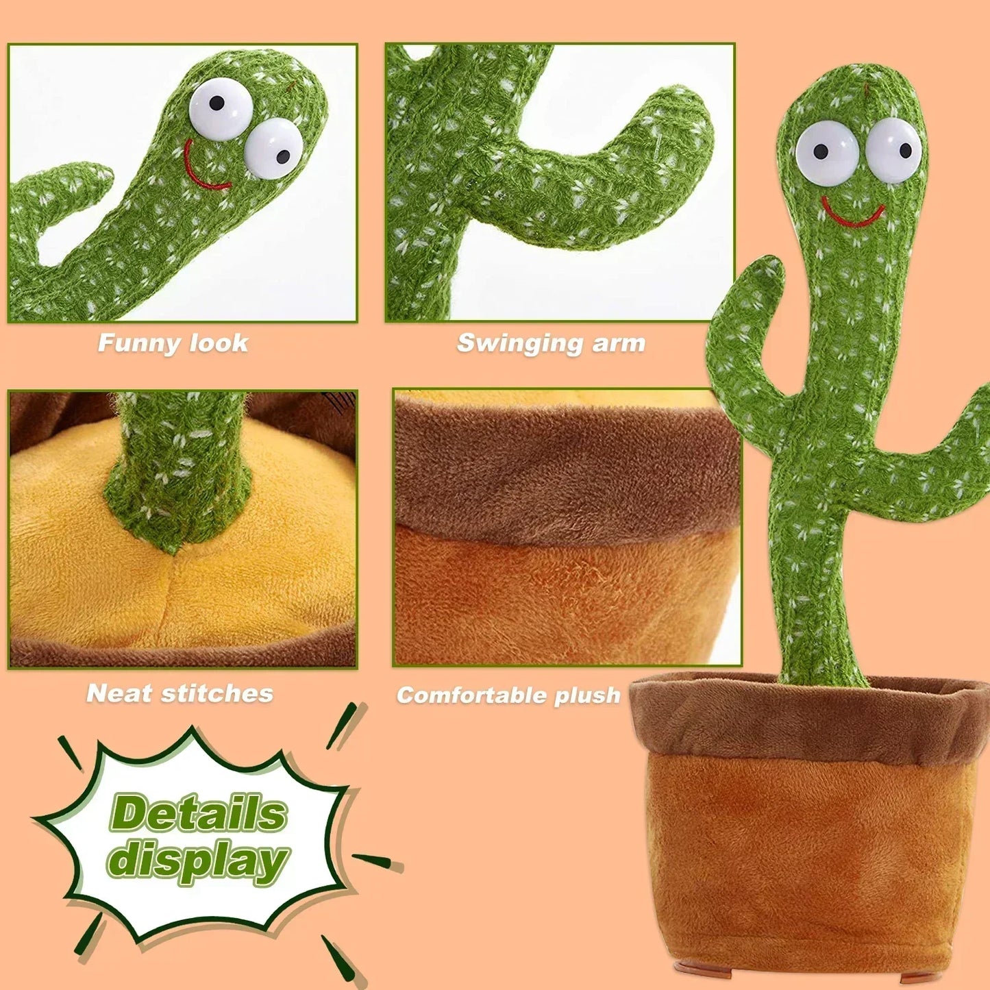 Cactus Parlante y Bailarín (Recargable)
