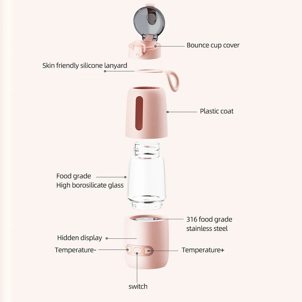 Calentador portátil USB de agua/leche para bebé – 300 ml