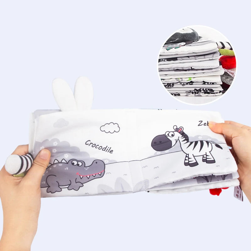 Libro Sensorial en Blanco y Negro para Bebés