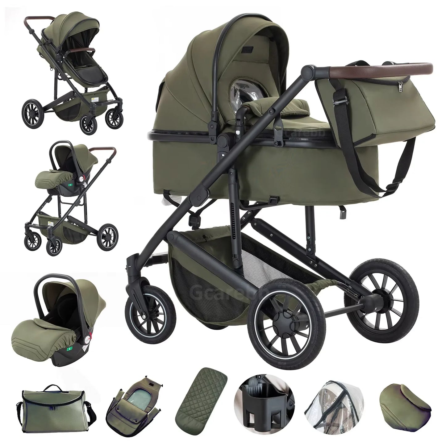 Cochecito Reversible para Bebé – Plegable, Cómodo y Seguro
