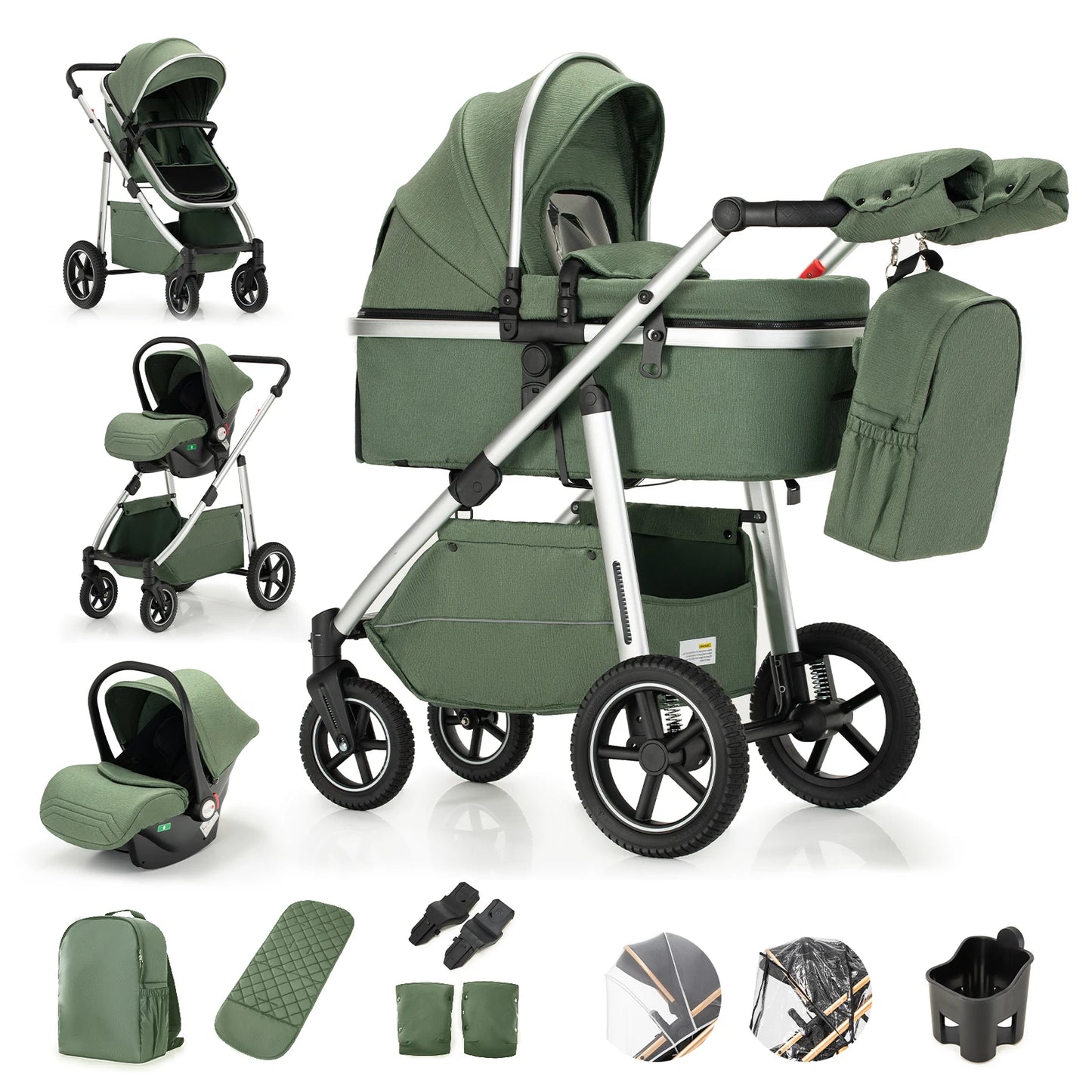 Cochecito Reversible para Bebé – Plegable, Cómodo y Seguro
