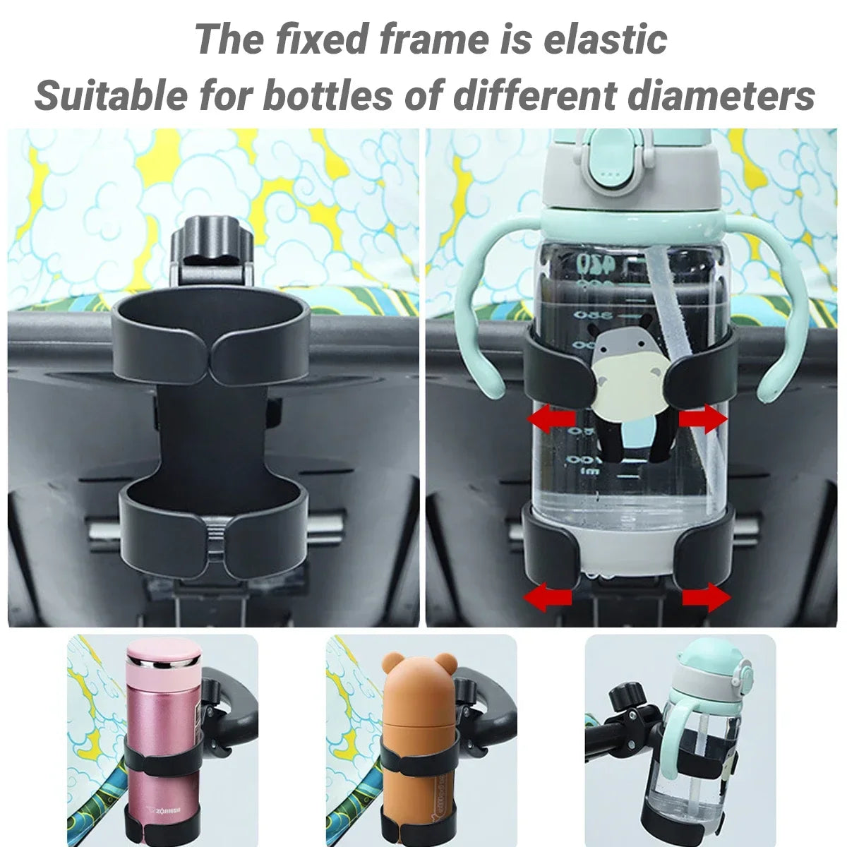 Portavasos Universal para Cochecito y Bicicleta