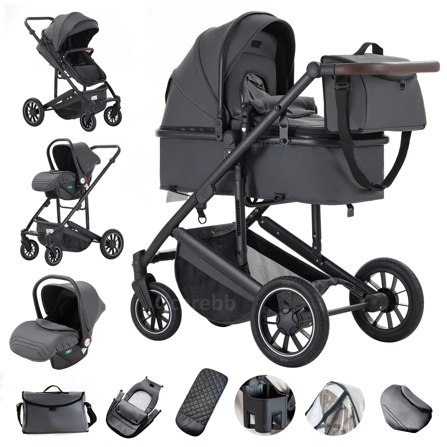 Cochecito Reversible para Bebé – Plegable, Cómodo y Seguro