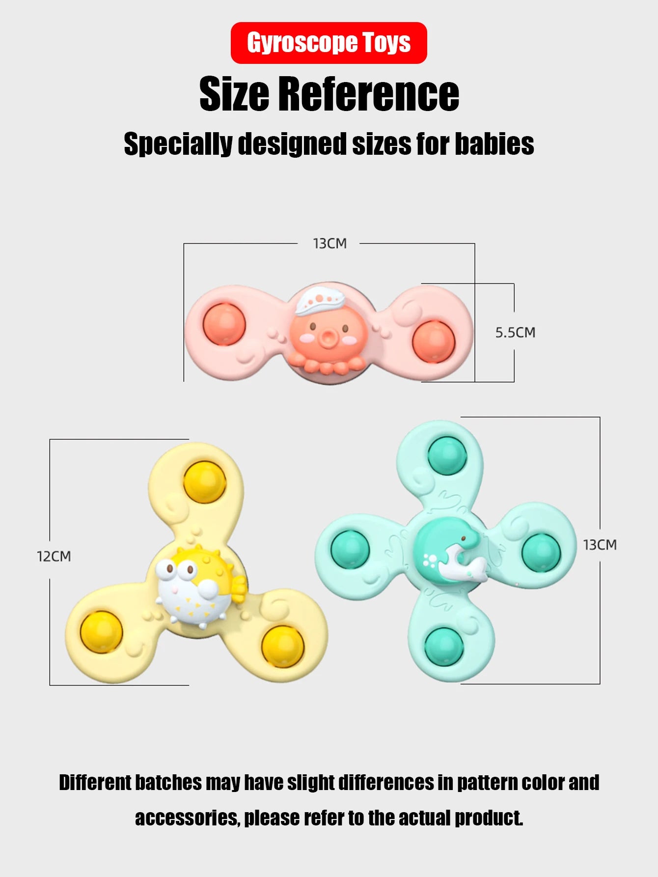 Set 3 Juguetes de Baño con Ventosa